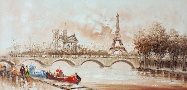 Париж акварель