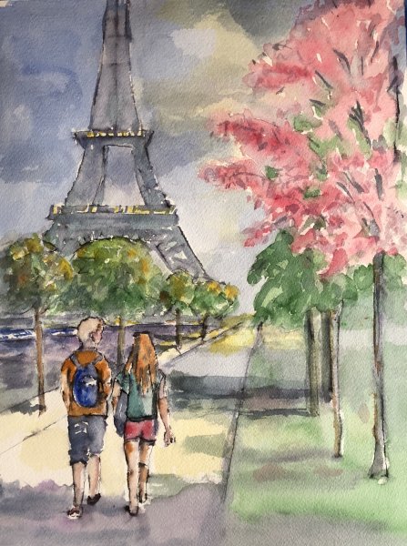 Акварельный Париж
