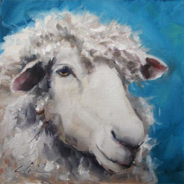 Овечки живопись