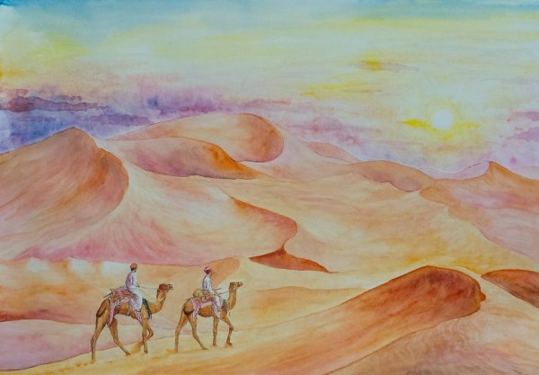 Пейзажи пустыни живопись