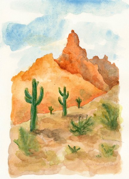 Рисование пустыня