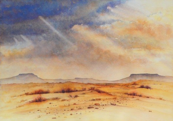 Песок акварель