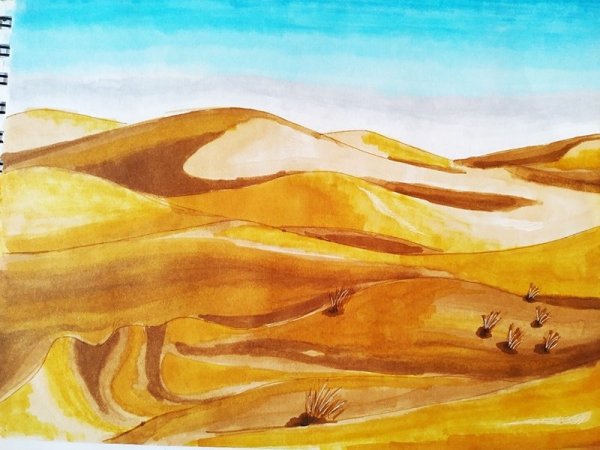 Акварель пустыня текстура
