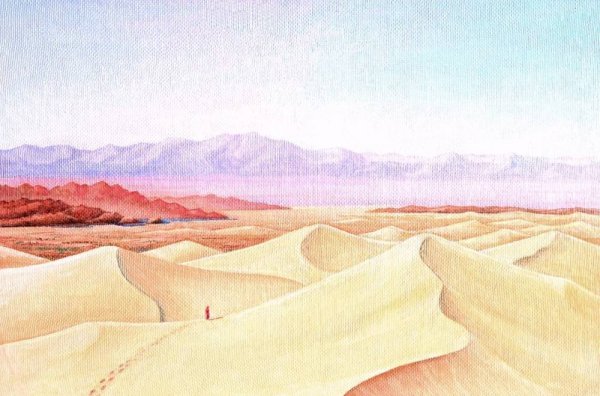 Пустыня акварелью