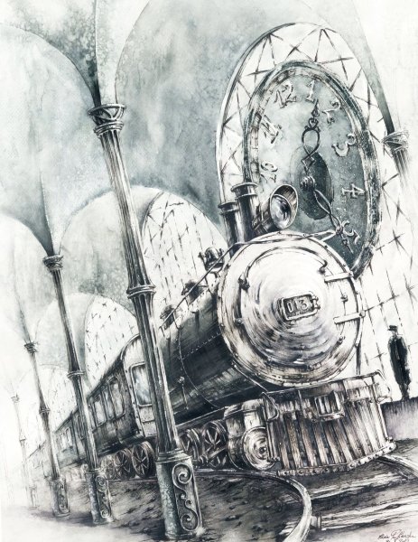 Паровоз эскиз