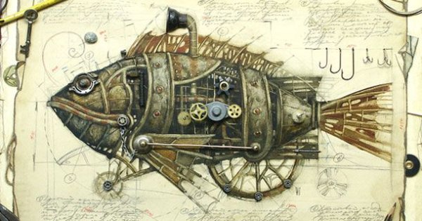 Владимир Гвоздев стимпанк рыбы