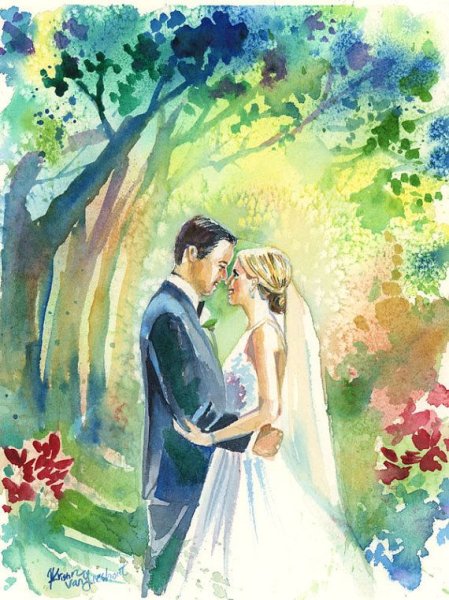 Любовь акварель