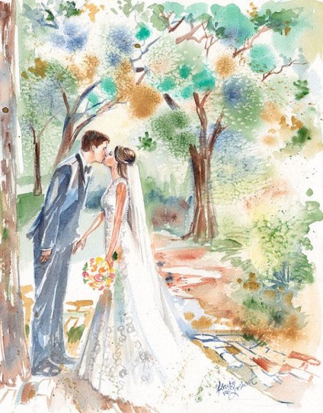 Свадьба акварель
