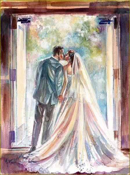 Свадьба акварель
