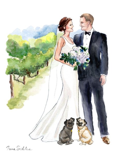 Свадьба акварель