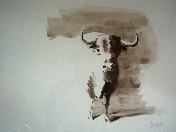 Телец акварель