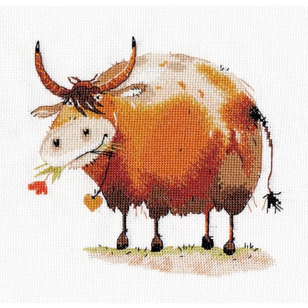 Бычок акварель