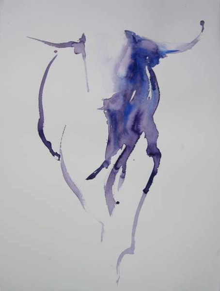 Телец акварель