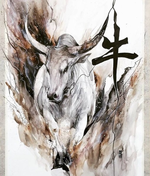 Бык в китайской живописи