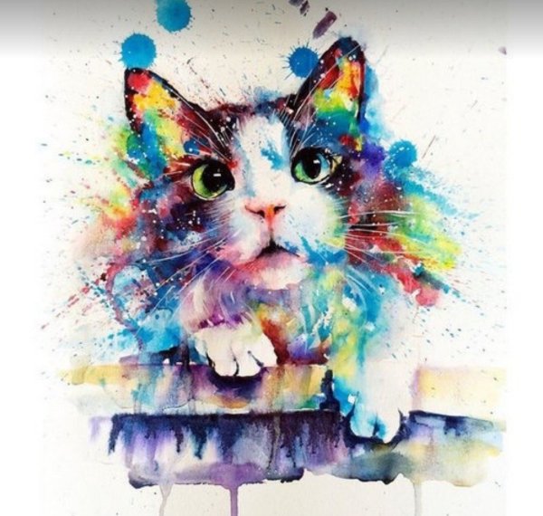 Животные акварелью