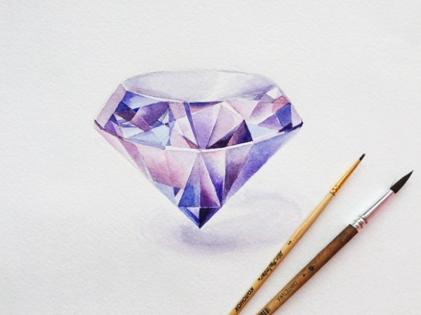 Бриллиант акварелью