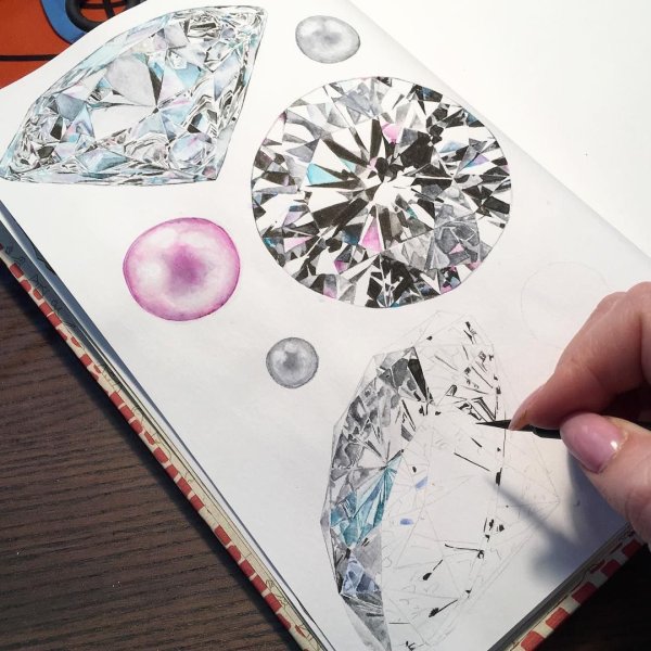 Скетчинг бриллиант