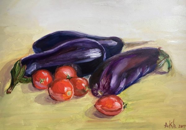 Баклажан карандашом