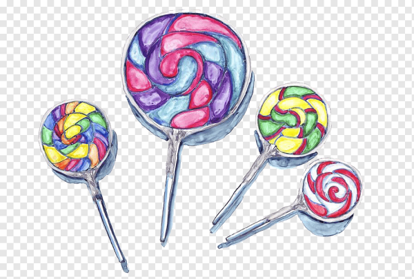 Конфеты акварель