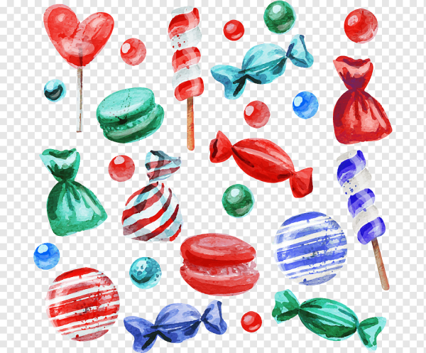 Акварельный леденец новогодний