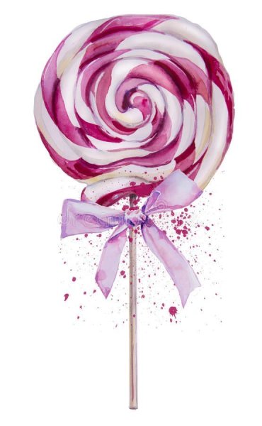 Леденец акварель