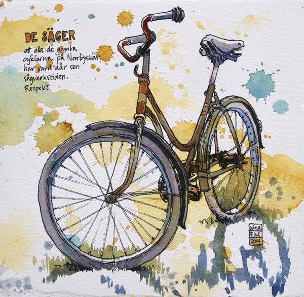 Велосипед скетч