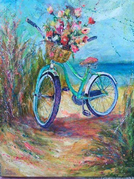 Велосипед акварель