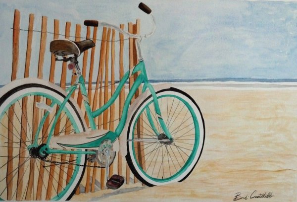 Велосипед гуашью