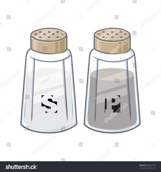 Солонка и перечница вектор