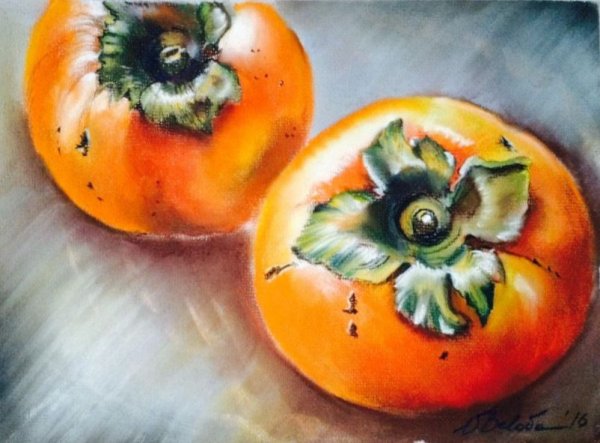 Хурма акварелью