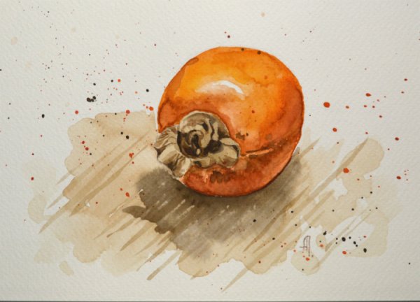 Хурма гуашью