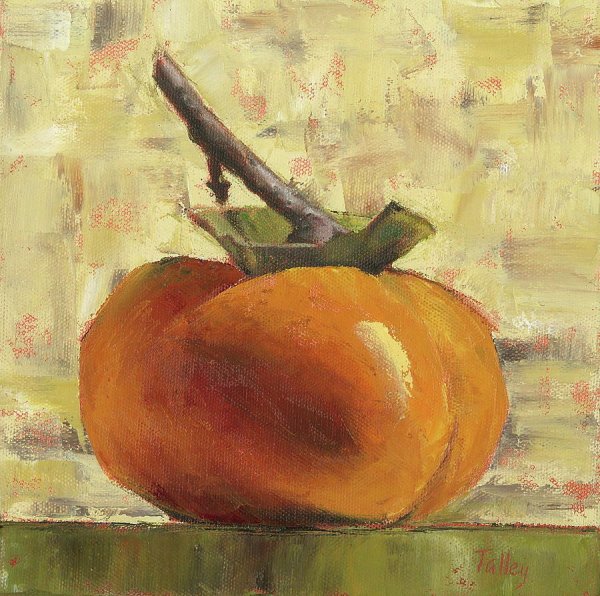 Натюрморт с хурмой карандашами