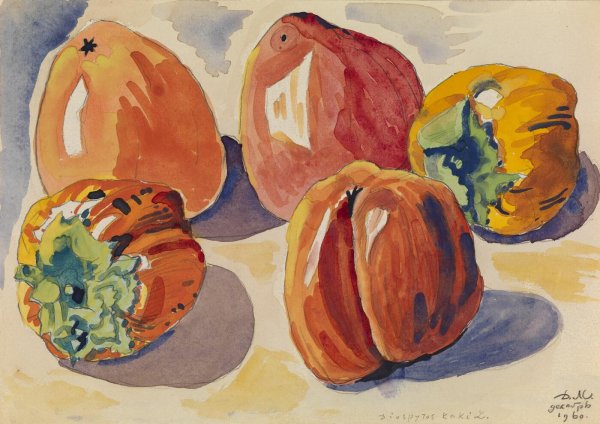 Хурма на ветке картина