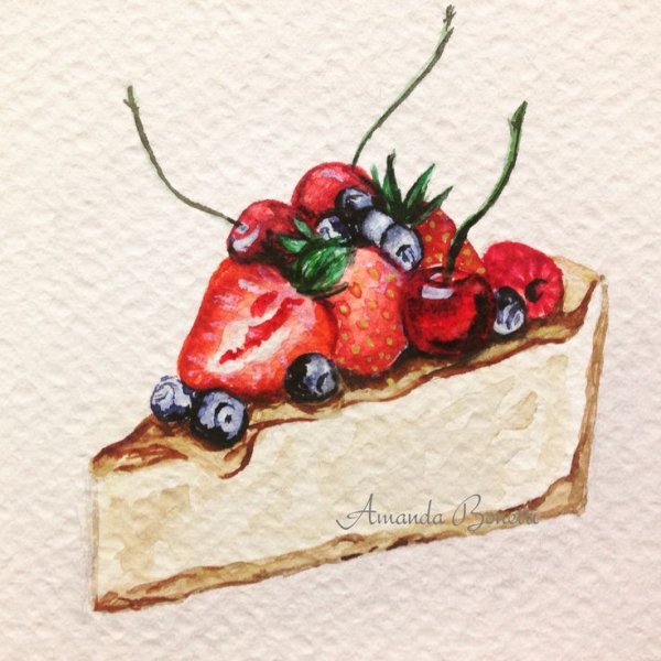 Выпечка акварелью