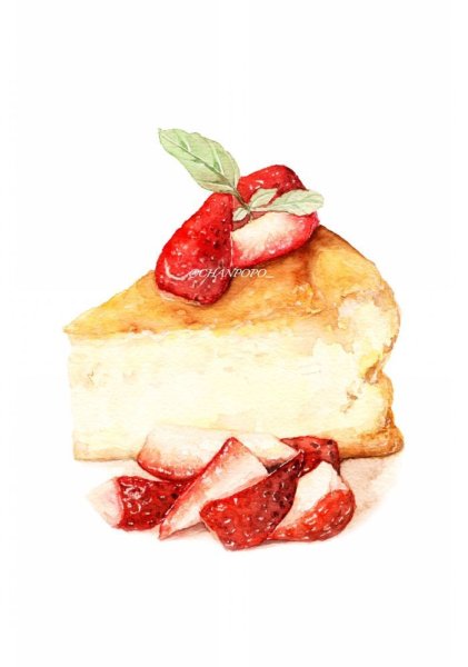 Чизкейк акварель