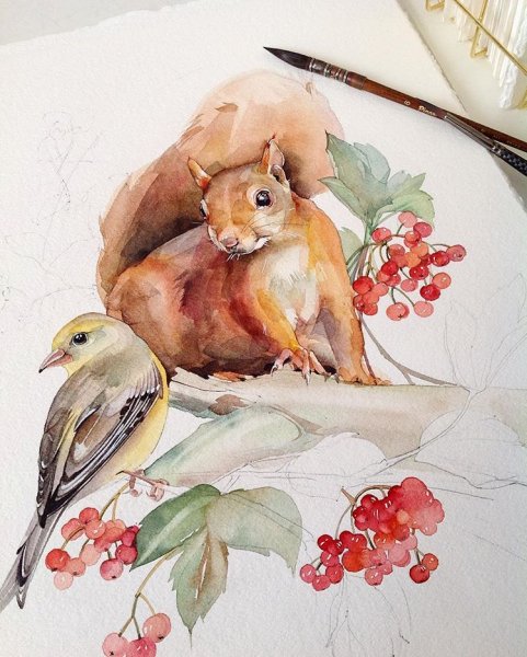 Катя Михайлина акварель