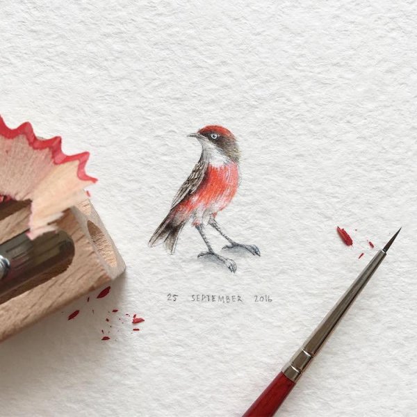 Миниатюрные картины акварелью