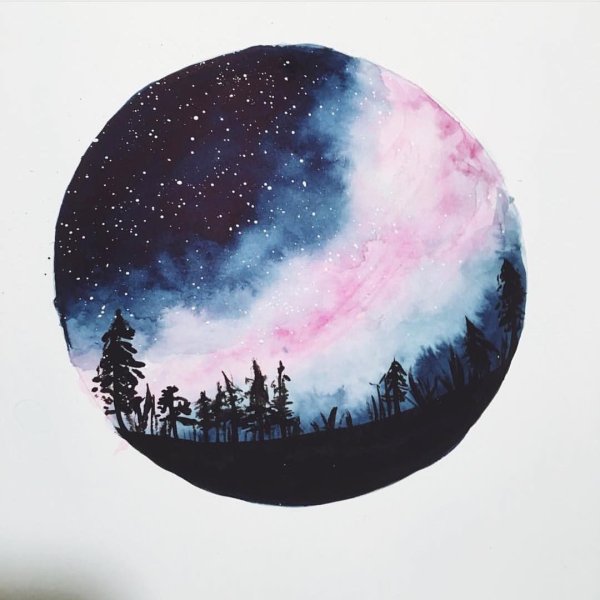 Космос акварелью