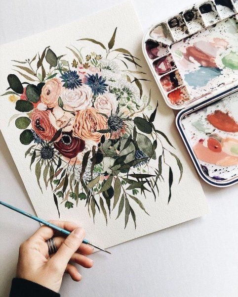 Скетчи акварелью