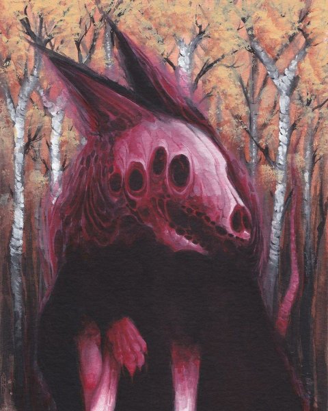 Мрачные рисунки акварелью