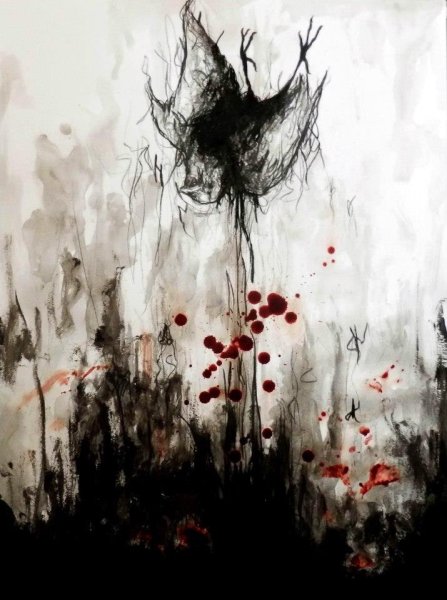 Медуза акварелью