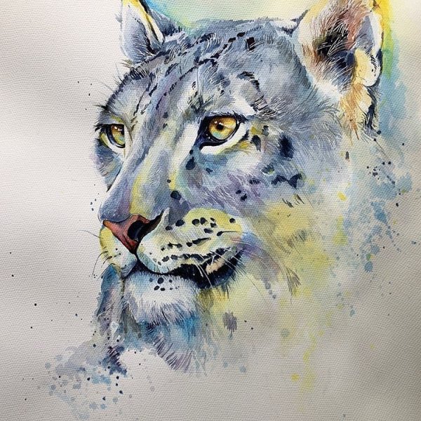 Ирбис акварель