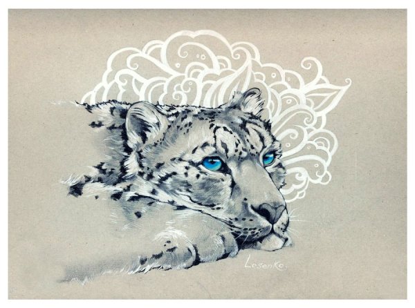 Ирбис тату эскиз