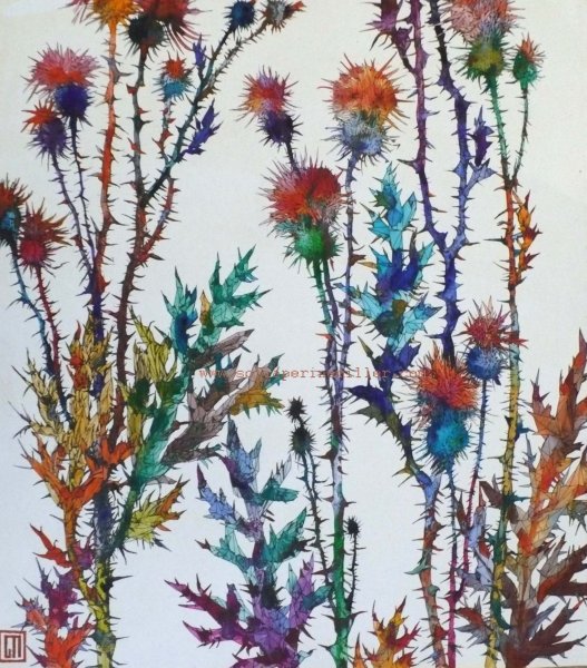 Живопись акварелью Шмель