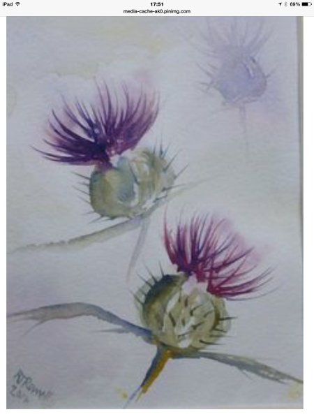 Расторопша чертополох в живописи