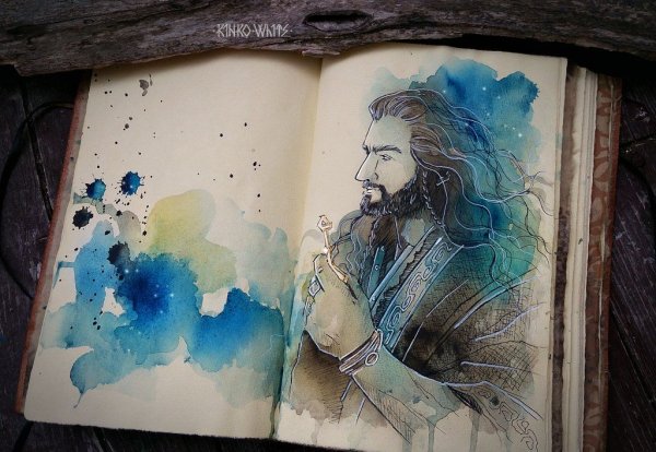 Хоббит акварель