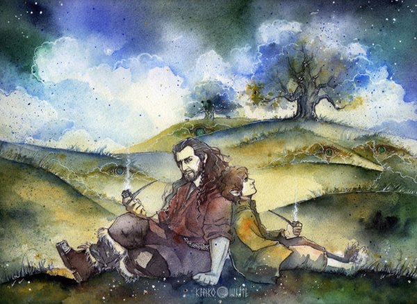 Бильбо иллюстрации Толкиена