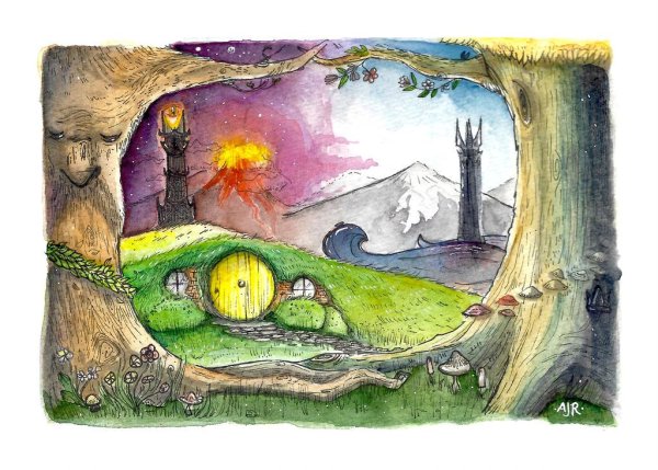 Акварельные иллюстрации the Hobbit
