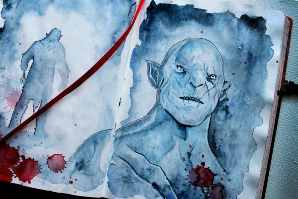 Властелин колец рисунки акварелью