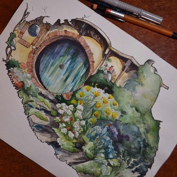 Акварельные иллюстрации the Hobbit